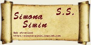 Simona Simin vizit kartica